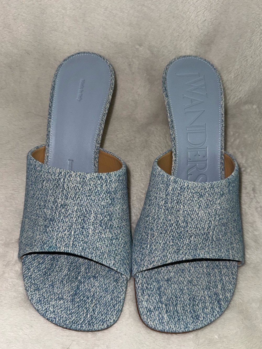 JW ANDERSON Light Blue Denim Slide Mules